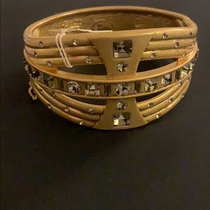 Lia Sophia Empire cut crystal bangle bracelet